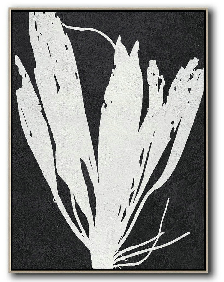 Multicolor Abstract Painting,Black And White Minimalist Painting On Canvas - Custom Oil Painting